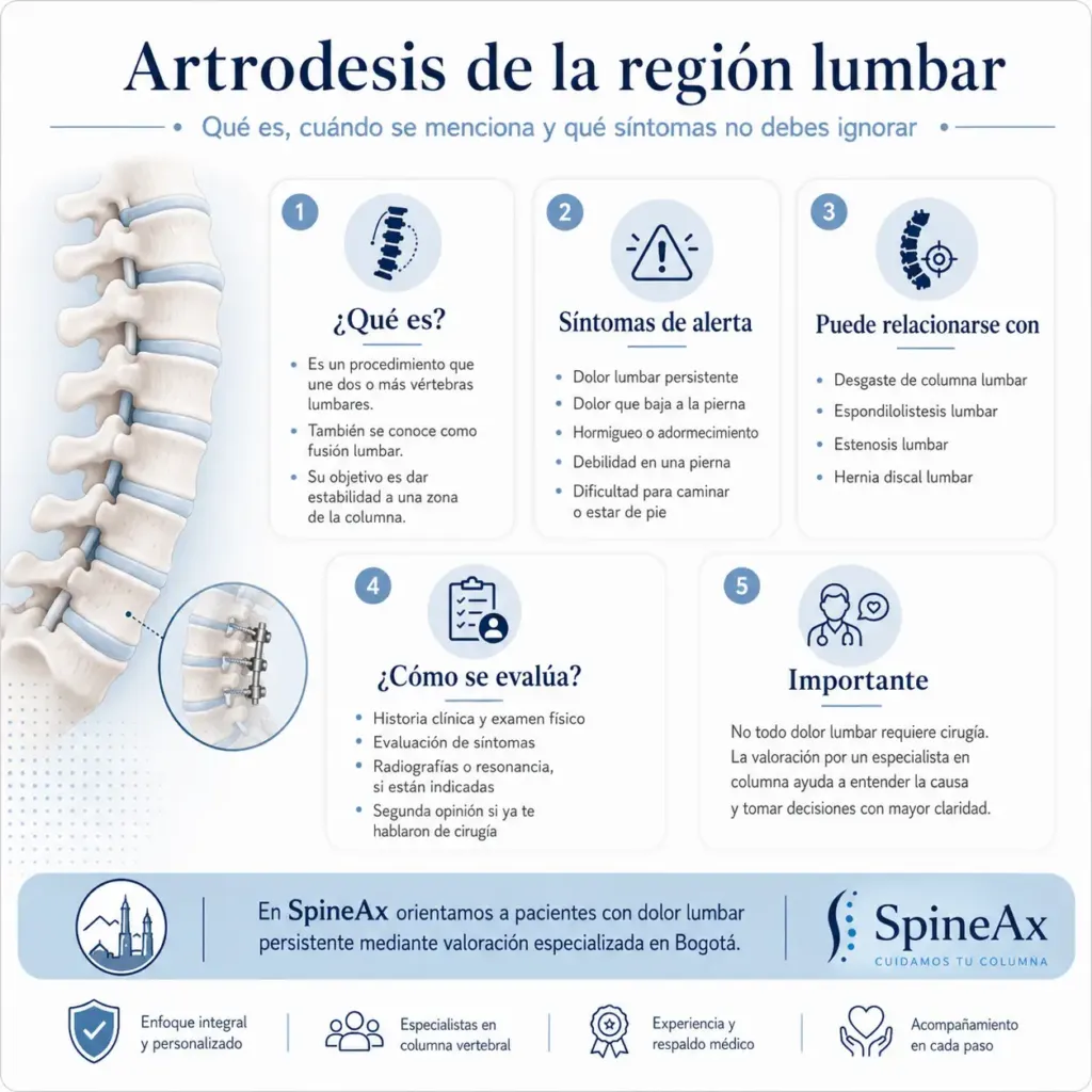 Artrodesis de la región lumbar- SpineAx Bogotá