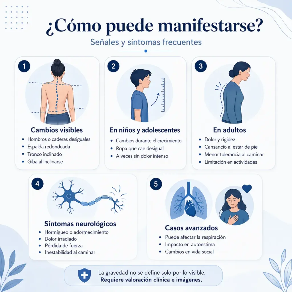 cifoescoliosis - Señales síntomas y formas en las que puede manifestarse - Spineax