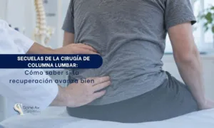 Secuelas de cirugía de columna lumbar Cómo saber si la recuperación avanza bien - Spineax